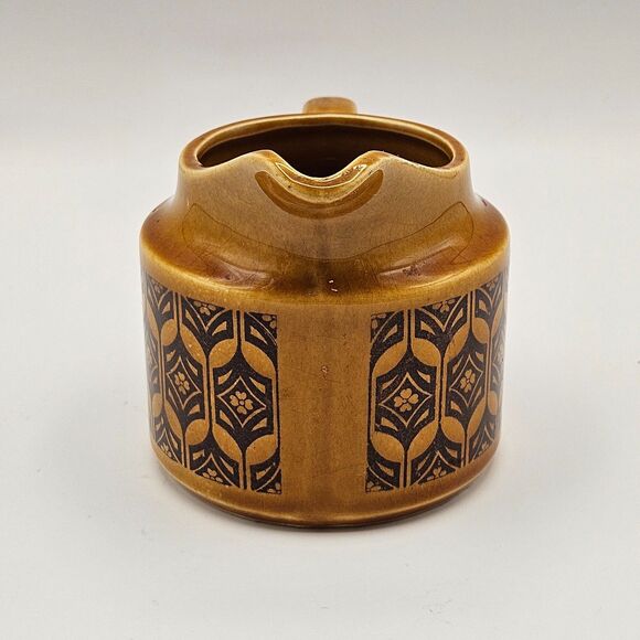 Royal Sealy Creamer Cream Pitcher Brown Yellow Amber Retro Vintage - Picture 5 of 12